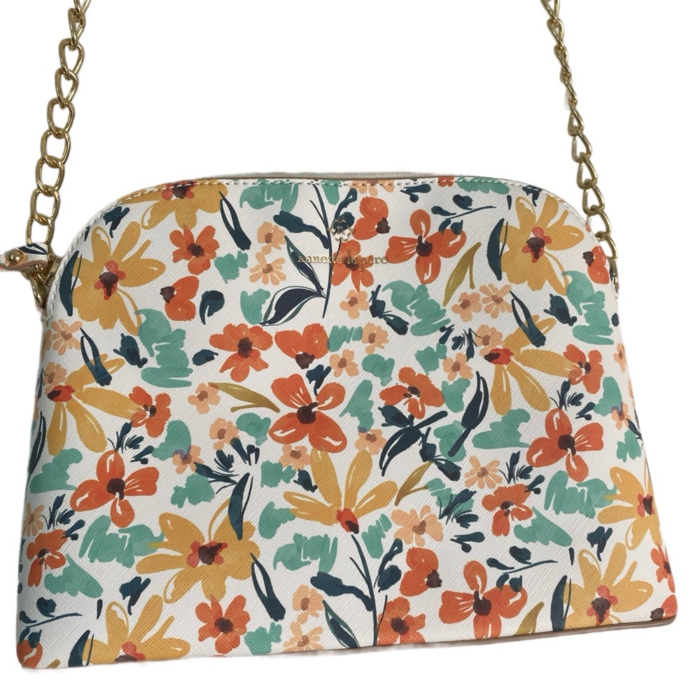 NANETTE LEOPORE Kayli Floral Women's Crossbody Gold Chain Purse - NWOT